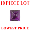 7 mm Sugarloaf (Square Cabochon) Amethyst AAA Grade 10 pc Lot